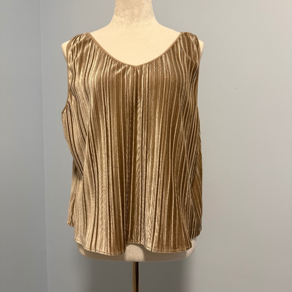 Chico's 2 Velvet Pleated Convertible Tank Top Size 12/14